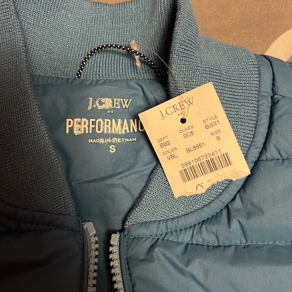 NWT J. Crew vintage blue Quilted Puffer Vest - Picture 3 of 4